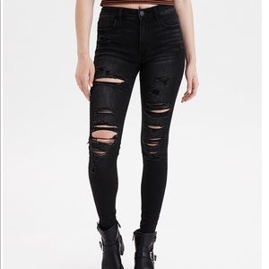 Black ripped jeans